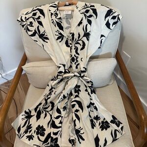 Brand New Floral Print Linen Dress-Medium